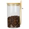 EIKS Glass Jars with Bamboo Lids and Spoon, Clear Airtight Canisters for Storing Sugar Coffee Bean Nuts Tea Salts (23oz)