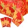 3 Pcs Thanksgiving Plastic Tablecloth 51 x 108 Inch Fall Table Cover Disposable Thanksgiving Table Cloth Autumn Rectangle Tablecloth Decorations for Thanksgiving Harvest Party Table(Maple Style)