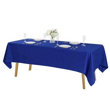 Rectangle Tablecloth 60x102 inch Washable Polyester Fabric Table Cloth for Wedding Party Dining Banquet Decoration&iuml;&frac14;&circ;60x102, Royal Blue&iuml;&frac14;&permil;