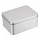 uxcell Metal Tin Box, 3pcs 4.92" x 3.54" x 2.36" Rectangular Empty Tinplate Storage Containers with Lids, Silver Tone