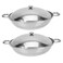 VINTORKY 2Pcs Stainless Steel Double Ear Cooking Pot Multi-purpose Kitchen Hot Pot Household Cookware for Soups Stews and More Cooking Pot with Dual Handles