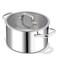 Rorence 6 QT Stainless Steel Stockpot,Large Stock pot with Clear Transparent Tempered Glass Lid for Soup Pasta Vegetable, Induction Cooking Pot for All Stoves, Oven &amp; Dishwasher Safe