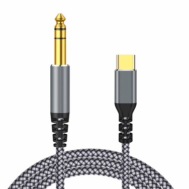 &atilde;&euro;MFi Certified&atilde;&euro;&lsquo; USB C to 6.35mm TRS Stereo Audio Cable, 6.6FT Type C to 1/4" Audio Adapter Aux Jack Stereo Cable for i-Phone 15, Pixel 5XL, Amplifier, Home Theater, Speaker [Not Support Recording]