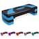 Exercise Workout Aerobic Step Platform Trainer, 31" Aerobic Stepper with 4"-6"-8" Adjustable Height Risers (Blue)