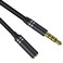 Jeselry 3.5mm Headphone Extension Cable (6Ft/1.8M), 4 Pole Hi-Fi Sound Audio Cable, Nylon Braided Male to Female AUX Cord, Auxiliary Stereo Extender for All 3.5 mm Enabled Devices (1 Pack - Black)