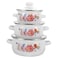 GANAZONO 3Pcs Enamel White Cooking Pot wear-Resistant stockpot Delicate Soup Pot Vintage Soup Pot Soup Pot with lid Vintage stockpot Multipurpose Pot Old Fashioned Cooking Utensils