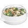 Plastic 1-Tier Microwave Steamer Heating Steamer, Vegetable Steamer for Cooking with Lid and Tray (White)