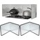 2PCS Grease Oil Splatter Guard for Stove Top 2 Sided Stainless Steel Backsplash Behind Stove Foldable Splash Shield Panel for Kitchen Wall Screen Baking Protector (12&Atilde;&mdash;16 inch)