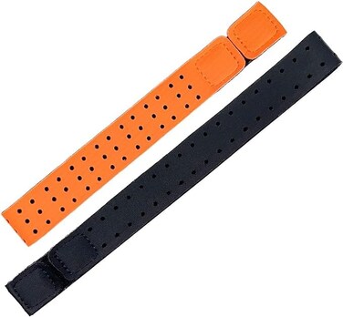 fitspur Replacement Armband Heart Rate Monitor Band,Soft Heart Rate Strap Armband Strap Compatible with OTF, Orange Theory Fitness Adjustable Armband Strap (Orange+Black)