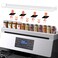 Bumusty 4X Strong Magnetic Shelf for Stove, Adjustable Stove Top Shelf, 20"-30" Oven Shelf Spice Rack Over the Stove, Seasoning Organizer Kitchen Shelves, Matte White