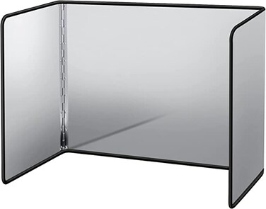 Splatter Guard for Frying Non-Stick 3 Sided Foldable Grease Splatter Screen Stainless Steel Backsplash Anti Splatter Shield Guard for Stove Screen Protector for Frying Stove Top Wall Easy to Clean - S