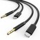 [Apple MFi Certified] iPhone Aux Cord for Car, 2 Pack Lightning to 3.5mm Headphone Jack Adapter Car Stereo Aux Audio Cable for iPhone 14 13 12 11 XS XR X 8 to Car Home Stereo/Headphone/Speaker, Black
