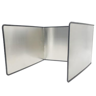 BILLAMB Oil Splash Guard- Anti Splatter Cooking Shield, Splatter Screen for Frying Pan, splatter Guard for Cooking, Stainless Steel Splatter Screen Fry Wall (3 Sided&iuml;&frac14;&scaron;15.75 x 15.75x 11.81 in)