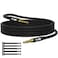 3.5mm Audio Cable, 4-Pole Hi-Fi Stereo TRRS Aux Jack 15FT, Nylon Braided, Microphone Compatible, 1/8 inch Male to Male Auxiliary Cord Extension for Headphones, Car, iPad, Phone, Tablet- Slim