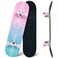 Skateboard,31 x 8 Inch Complete Skateboard, 8-Layer Maple Wood Deck Double Kick Standard Skateboards for Kids, Teens, Adult, Beginner (Pink)