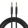 MECCANIXITY 2 Pack Aux Cable 3.5mm Male to Male Nylon Braided 10Ft 4 Pole Hi-Fi Stereo Sound Auxiliary Cord Black for Earphones, Smart Phones, Home/Car Stereos, Speakers, Computers