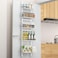 Vetacsion Pantry Door Organizer 12 Inch Wide, 5 Tier Hanging Adjustable Over the Door Spice Rack For Narrow Space,Matt White