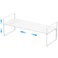 GEDLIRE Expandable Kitchen Cabinet Shelf Organizers, Stackable Metal Pantry Storage Shelves Rack, Adjustable Counter Spice Shelf for Cabinets, Countertop, Cupboard Organizers and Storage, White