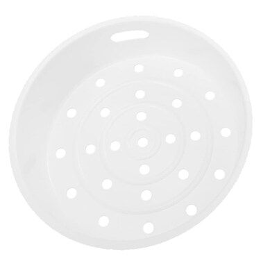 SHOWERORO Household Plastic Steamer Basket for Rice Cooker Thickened Steaming Rack with Handle Capacity for Vegetables Dumplings Seafood and More