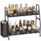EKNITEY Bathroom Countertop Organizer Shelf - 2 Tier Counter Spice Rack Metal Makeup Rack Small Perfume Organizer for Sink/Bedroom/Living room/Kitchen/Office