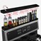 Weiwavivi 30 Inch Silicone Stove Top Shelf Magnetic for Kitchen, Strong Magnetic Heat Resistant Spice Rack Organizer for Over Stove Oven - (Black)