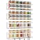 Bunoxea Spice Rack wall mounted 4 Pack, Space-Saving Spice Organizer for Spice Jars and Seasonings,Screw or Adhesive Hanging Spice Rack Organizer for Your Kitchen Cabinet,or Pantry Door,White