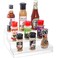 SuoXing 10 Inch Spice Organization for Cabinet,1 Pack 3 Tiered Clear Acrylic Spice Rack,Small Plastic Spice Shelf,Multipurpose Spice Shelves Great for Kitchen Countertop,Cabinet,Cupboard,Pantry