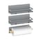 Magnetic Spice Rack Moveable Magnetic Shelf Organizer with Paper Towel Holder Kitchen Refrigerator Seasoning Storage Rack Fridge Magnet Organizer,Grey,3 Packs