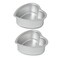 kefyixc Heart-shaped cake pan, heart-shaped cake tin, aluminum, 6-inch heart-shaped-pan, for weddings, parties, family and other occasions cake (6 x 3 Inch,Set of 2)