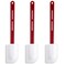 Lanties Set of 3 High Temp Silicone Spatulas Heat Resistant Rubber Spatula Commercial Heavy Duty Silicone Scraper Spatula with Handle for Kitchen Baking Cooking (Spatula,14 x 3 Inches)