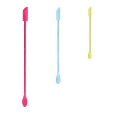 Tapeernix Mini Spatula for Cosmetics, 3 Pcs Beauty Spatula Small Spatula Silicone Mini Lotion Spatula Makeup Spatula, Every Drop Tiny Spatula for Makeup and Kitchen Jar