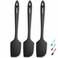 Silicone Spatula for Kitchen, 600&Acirc;&deg;F Heat resistant Spatulas for Baking, Cooking, Scraping,and Mixing, Non Stick Kitchen Utensils, BPA Free, 11.2 IN, 3 Pack, Black
