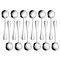 Foamia Soup Spoons, 12-Pack Stainless Steel Spoons Silverware Round Cereal Spoon Dinner Spoons Tablespoons Set for Bouillon Dessert Ice Cream Kitchen Cooking Flatware