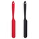 SUMERSHA 2pcs Silicone Spatulas Heat Resistant Jar Spatulas Cake Cream Butter Spatulas with Long Handle Non-Stick Kitchen Baking Cooking Resin Craft Stirring Mixing Scraper Tool (Red, Black)