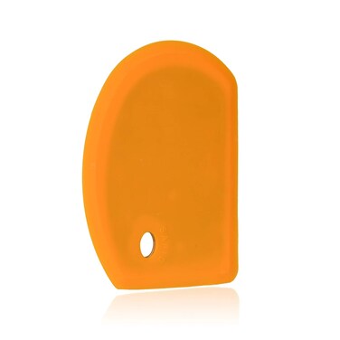 Sapid Flexible Curved Edge Silicone Bowl Scraper(5.98"&Atilde;&mdash;4.3"), Food Grade Dough Scraper for Baking Sourdough Bread, Cake, Bench Scrapers, Multipurpose Kitchen Dish Scrapers, Easy to Clean (1, Orange)