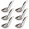 Asian Soup Spoons Stainless Steel Chinese Soup Spoons Set of 6 Soup Spoons Silverware Cucharas Para Comer for Ramen Pho Wonton Dumpling Noodles (sliver)