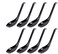 Comicfs Asian Soup Spoons 8 pieces, 8HSP-B, Large Japanese Soup Spoons, Soba Rice Pho Ramen Noodle Soup Spoons, Chinese Won Ton Soup Spoon, Hook Style (8 Spoons, Black)