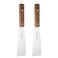 HARFINGTON 2pcs Painting Knives 45mm Width Shovel Mixing Palette Scraper with Wood Handle for Oil Paint Craft Spreading(1#)