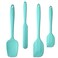 4 Piece Silicone Spatula Set, Flexible Heat Resistant Non-scratch Baking Cooking Rubber Spatulas with Stainless Steel Core, Aqua Sky
