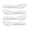 CHILDIKE Porcelain Soup Spoons Set of 4, Ceramic Chinese Soup Spoons 6.6 Inch, Asian Soup Spoons, Japanese Ramen Spoons, White