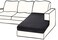 BT.WA Couch Cover 1 Piece Chaise Lounge Cover Velvet Sectional Couch Cushion Cover Separate L Shape Sofa Slipcovers Furniture Protector for Dogs Pets (Chaise or Sofa 3-Seater, Black)
