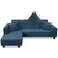 Sectional Couch Covers L Shape Sofa Covers Super Stretch 2pcs Sofa Slipcovers for 3 + 3 Seaters Sectional Chaise Slipcover with 2pcs Pillow Covers for Pets Kids, Peacock Blue