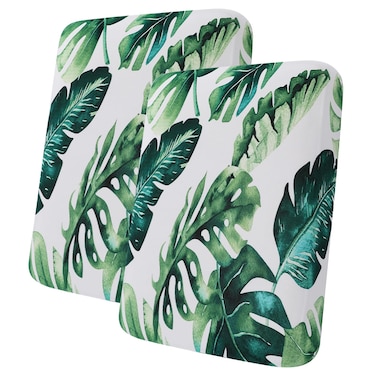 hyha Printed Couch Cushion Covers, Floral Sofa Cushion Covers, Magic Sofa Covers Washable, Stretch Couch Covers for 2 Cushion Couch, Pattern Sofa Slipcovers(2 Cushion Loveseat, Monstera Deliciosa)