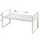 lonpute Expandable Cabinet Shelf Organizers, Adjustable Height Cabinet Cupboard, Kitchen Counter Shelves, Stackable, Expandable, Metal(White - 2 Tier)
