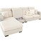 2024 New Wear-Resistant Universal Sofa Cover, Stretch Couch Cushion Slipcovers Replacement, Anti-Slip L Shape Sofa Covers, Chaise Lounge Sofa Slipcover (Weave White,Large Double Seat Cover)