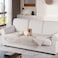 TAOCOCO 100% Waterproof Sofa Cushion Cover Reversible Couch Seat Cover for Dogs Pets Couch Cover for Chaise Sectional Sofa U Shape Sofa Furniture Protector Sofa Slipcover(Sofa, Cream)