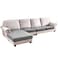Deep Dream Stretch 4 Pieces Couch Cushion Covers for Sectional Sofa Left/Right L Shape Chaise Lounge Sofa Seat Slipcover Anti-Slip Sofa Cover (3 Seater + 1 Chaise, Dark Grey)
