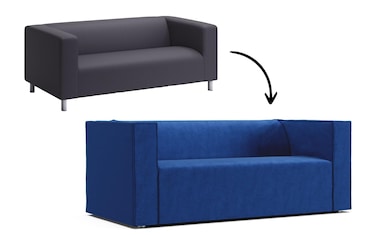 Comfort Works Klippan Cover, Designer Velvet Pet Friendly Slipcovers to Fit IKEA Klippan 2 Seater Sofa Loveseat ONLY! (Velvet Cobalt)