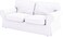 HomeTown Market Heavy Cotton Ektorp Sofa Cover Replacement is Made Compatible for Ektorp Sofa Cover, 3 Seat Loveseat Or Armchair Slipcover Replacement (White Loveseat)