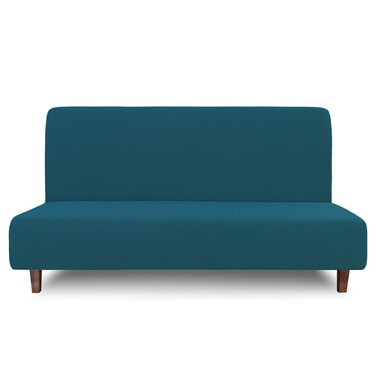 Easy-Going 100% Waterproof Futon Cover, Dual Waterproof Couch Cover for Futon, Stretch Jacquard Sofa Cover, Leakproof Furniture Protector for Kids, Pets, Dog and Cat (Futon, Peacock Blue)